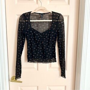 Black forever 21 mesh top